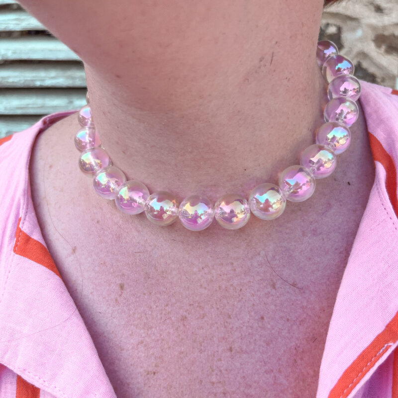 COLLIER - Bulle d'amour - Rose Bubble tea