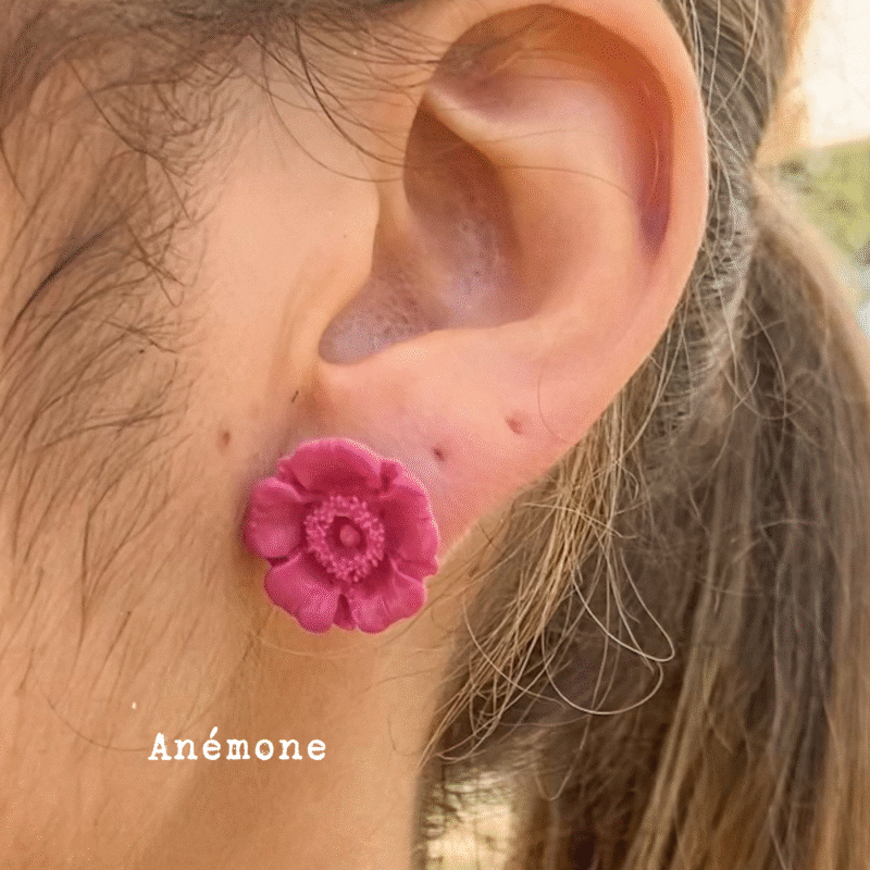 BOUCLES D'OREILLES - Bourgeon - Anémone