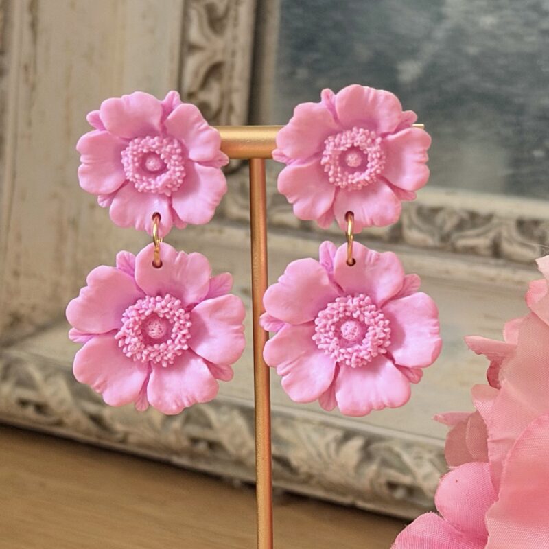 BOUCLES D'OREILLES - Mon évidence (rose pâle)