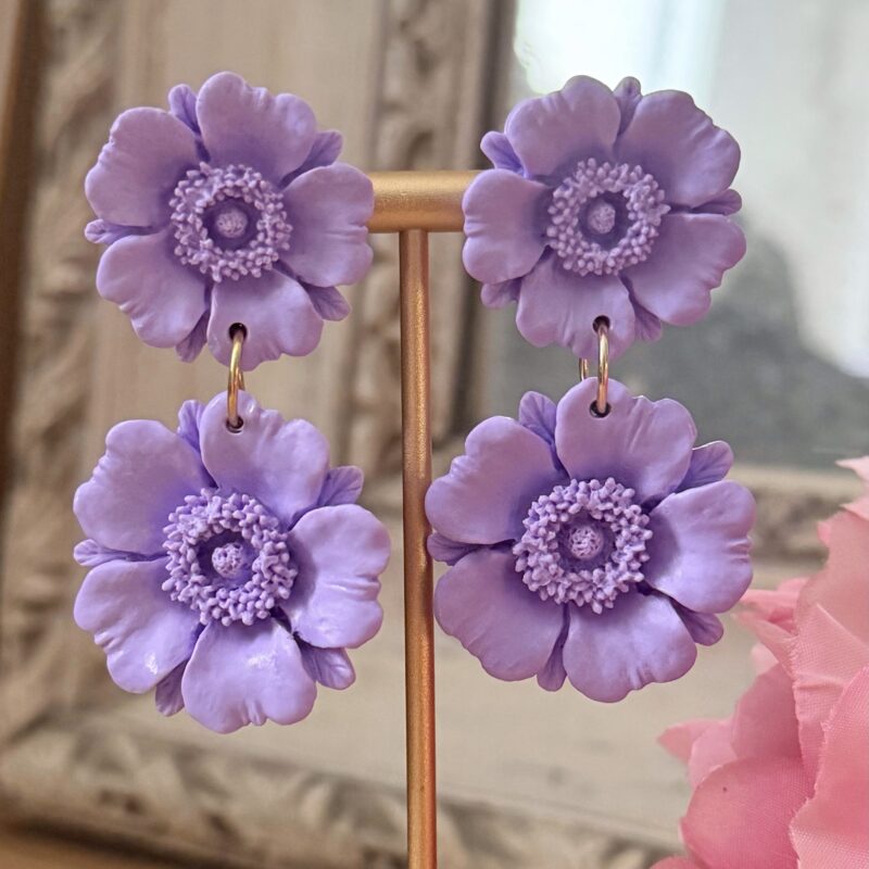 BOUCLES D'OREILLES - Mon évidence (lila)